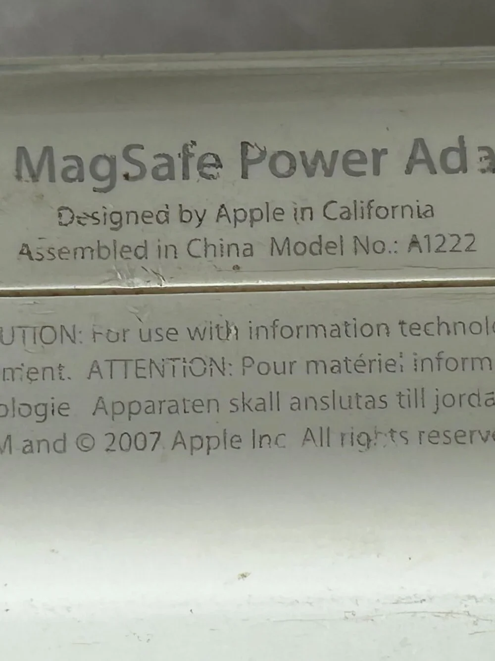 Genuine APPLE A1222 85W MagSafe Power Adapter Used Tested Good